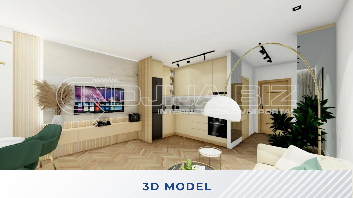 Pogled na Ulazni deo 3D Model stan na prodaju Indjija