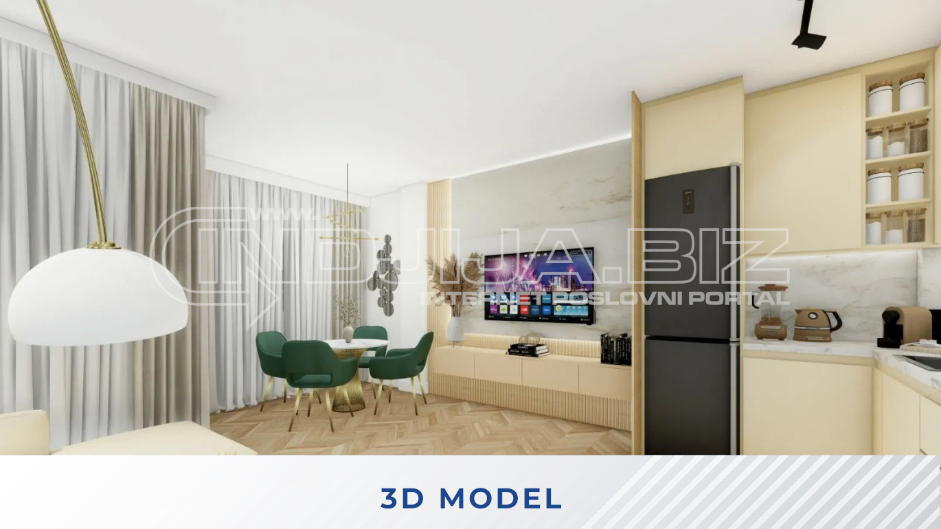 Dnevan soba 3 D model stana na prodaju